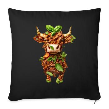 Cow Meat Beef - Sofa pillowcase 17,3'' x 17,3'' (45 x 45 cm) - black - Front