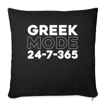 Sorority Soroitas Greek Mode - Sofa pillowcase 17,3'' x 17,3'' (45 x 45 cm) - black - Front
