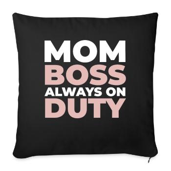 Mom Mom - Sofa pillowcase 17,3'' x 17,3'' (45 x 45 cm) - black - Front