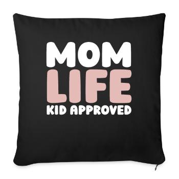 Maman Maman - Housse de coussin décorative 45 x 45 cm - noir - Devant