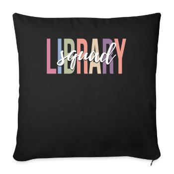 Book lover, reader, librarian - Sofa pillowcase 17,3'' x 17,3'' (45 x 45 cm) - black - Front