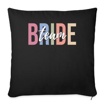 Bridal Shower Hen Party - Sofa pillowcase 17,3'' x 17,3'' (45 x 45 cm) - black - Front