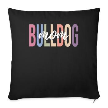 Bulldog lovers - Sofa pillowcase 17,3'' x 17,3'' (45 x 45 cm) - black - Front