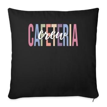 Canteen employees - Sofa pillowcase 17,3'' x 17,3'' (45 x 45 cm) - black - Front