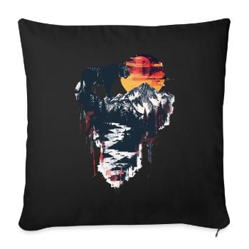 Tiger - Sofa pillowcase 17,3'' x 17,3'' (45 x 45 cm) - black - Front
