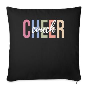 Cheerleading Cheerleaders - Sofa pillowcase 17,3'' x 17,3'' (45 x 45 cm) - black - Front