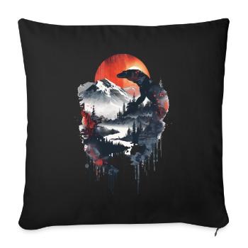 Komodo Dragon - Sofa pillowcase 17,3'' x 17,3'' (45 x 45 cm) - black - Front