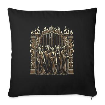 Demons at the of Hell - Sofa pillowcase 17,3'' x 17,3'' (45 x 45 cm) - black - Front