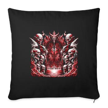 Demons and Hellgates - Sofa pillowcase 17,3'' x 17,3'' (45 x 45 cm) - black - Front