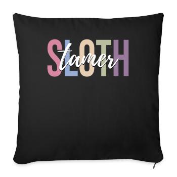 Circus Lover Circus Sloth Funny Circus - Sofa pillowcase 17,3'' x 17,3'' (45 x 45 cm) - black - Front