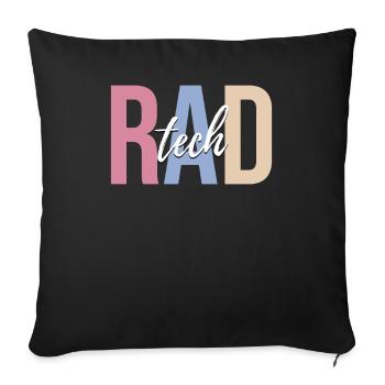 Radiologe Radiologie Nukleare Strahlung - Sofakissenbezug 45 x 45 cm - Schwarz - Vorne