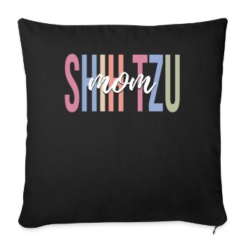 Dog Lover Dog Mother - Sofa pillowcase 17,3'' x 17,3'' (45 x 45 cm) - black - Front
