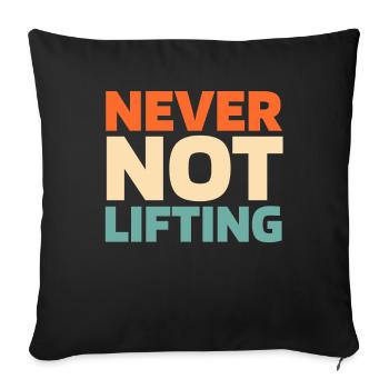 Haltérophilie Haltérophilie - Housse de coussin décorative 45 x 45 cm - noir - Devant