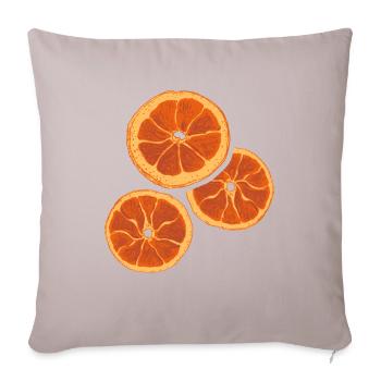 Séchage des fruits secs à l’orange - Housse de coussin décorative 45 x 45 cm - taupe clair - Devant