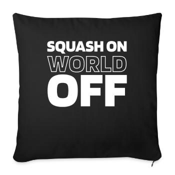 Squash Squash On World Off - Sofakissenbezug 45 x 45 cm - Schwarz - Vorne
