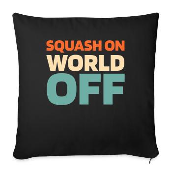 Squash Squash On World Off - Sofakissenbezug 45 x 45 cm - Schwarz - Vorne