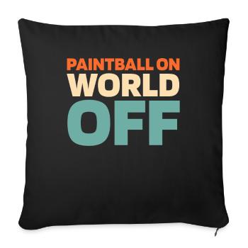 Paintball Paintball sur World Off - Housse de coussin décorative 45 x 45 cm - noir - Devant
