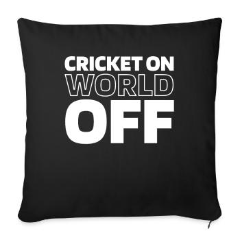 Cricket Cricket On World Off - Sofa pillowcase 17,3'' x 17,3'' (45 x 45 cm) - black - Front