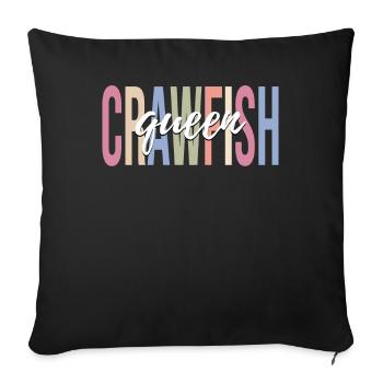 Spiny lobster girl Crayfish lover Crayfish - Sofa pillowcase 17,3'' x 17,3'' (45 x 45 cm) - black - Front