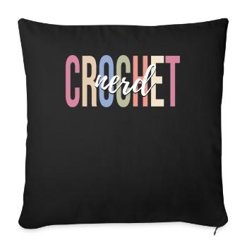 Crochet Tricot Yarn Lover - Housse de coussin décorative 45 x 45 cm - noir - Devant