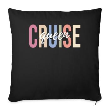 Cruise Holiday Cruise Cruise Ship - Sofa pillowcase 17,3'' x 17,3'' (45 x 45 cm) - black - Front