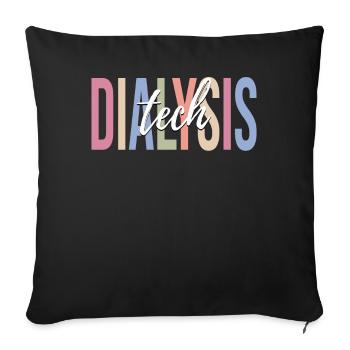 Dialyse-Techniker - Sofakissenbezug 45 x 45 cm - Schwarz - Vorne
