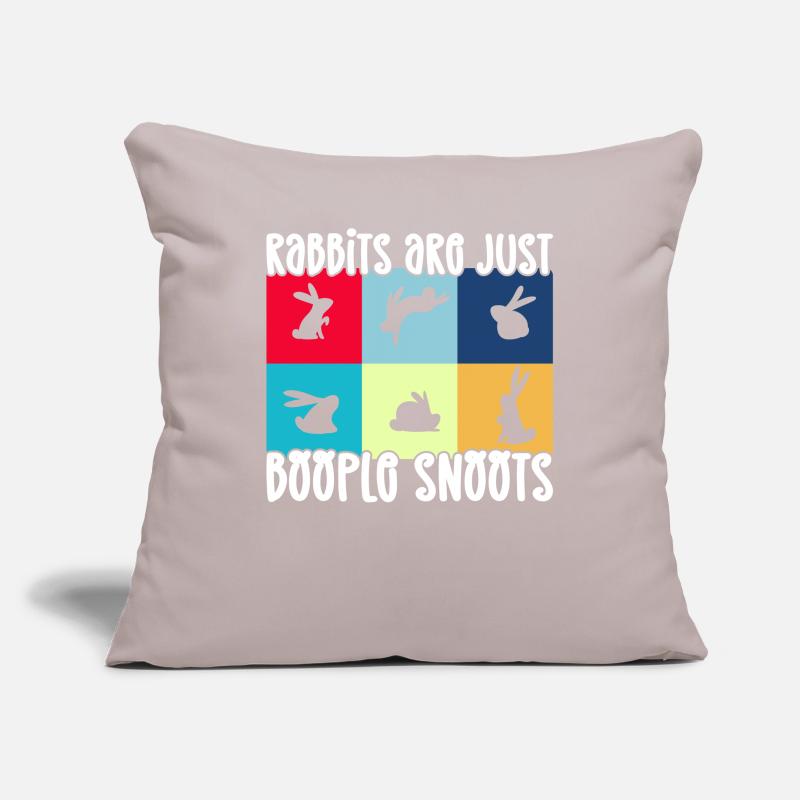 Rabbits Are Just Boople Snoots Funny Bunny Rabbit Sofa pillowcase 17,3'' x 17,3'' (45 x 45 cm)