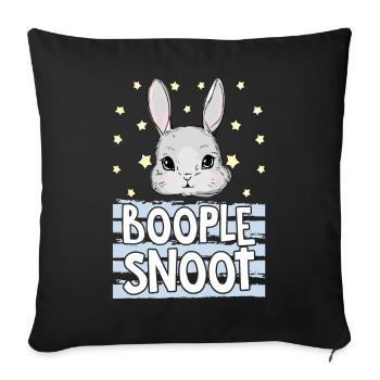 Funny Rabbit Bunny Boople Snoot Graphic for Os - Sofa pillowcase 17,3'' x 17,3'' (45 x 45 cm) - black - Front