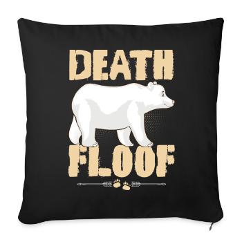 Funny Polar Bear Death Flake Illustration for Wildli - Sofa pillowcase 17,3'' x 17,3'' (45 x 45 cm) - black - Front
