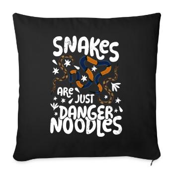 Les serpents ne sont que des nouilles de danger Les serpents sont un danger n - Housse de coussin décorative 45 x 45 cm - noir - Devant