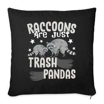 Raccoons Are Just Trash Pandas Raccoons Trash Pand - Sofa pillowcase 17,3'' x 17,3'' (45 x 45 cm) - black - Front