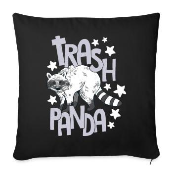 Trash Panda Raccoons Possum Design for Skunk L - Sofa pillowcase 17,3'' x 17,3'' (45 x 45 cm) - black - Front