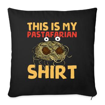 Fliegendes Spaghettimonster FSM - Sofakissenbezug 45 x 45 cm - Schwarz - Vorne