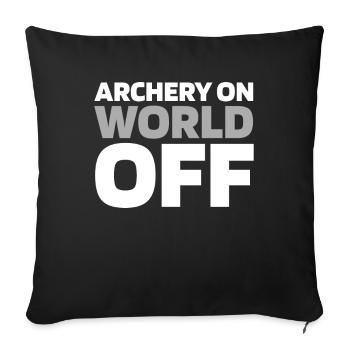 Archery Archery Archery Archer - Sofa pillowcase 17,3'' x 17,3'' (45 x 45 cm) - black - Front