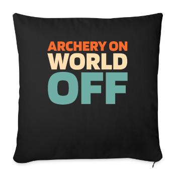 Archery Archery Archery Archer - Sofa pillowcase 17,3'' x 17,3'' (45 x 45 cm) - black - Front
