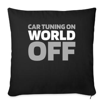 Schrauber Tuning Tuner Car Tuning On World Off - Sofa pillowcase 17,3'' x 17,3'' (45 x 45 cm) - black - Front