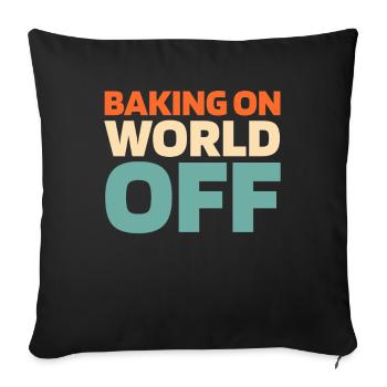 Boulangerie Boulangerie Boulangerie Pâtisserie Sur World Off - Housse de coussin décorative 45 x 45 cm - noir - Devant