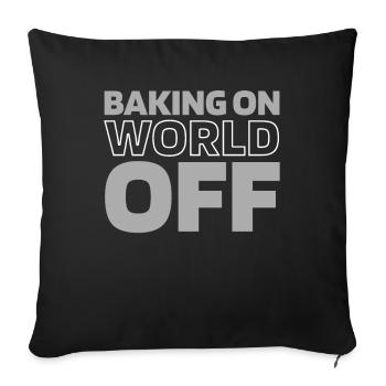 Boulangerie Boulangerie Boulangerie Pâtisserie Sur World Off - Housse de coussin décorative 45 x 45 cm - noir - Devant