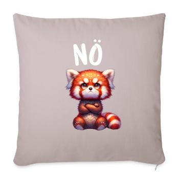 Red Panda Funny Saying Nope Fire Fox - Sofa pillowcase 17,3'' x 17,3'' (45 x 45 cm) - light taupe - Front