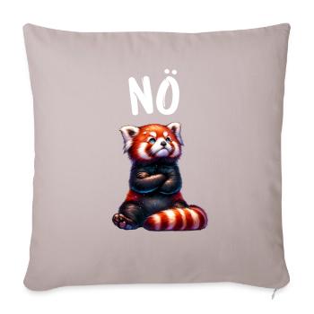 Panda roux Drôle Dicton Non, Renard de Feu - Housse de coussin décorative 45 x 45 cm - taupe clair - Devant