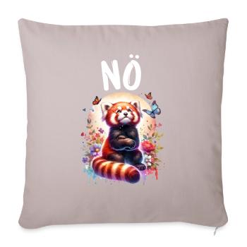 Red Panda Funny Saying Nope Fire Fox - Sofa pillowcase 17,3'' x 17,3'' (45 x 45 cm) - light taupe - Front