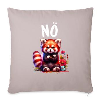 Red Panda Funny Saying Nope Fire Fox - Sofa pillowcase 17,3'' x 17,3'' (45 x 45 cm) - light taupe - Front