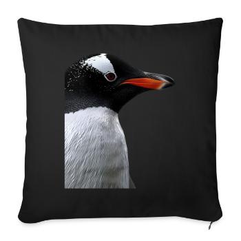 Penguin - Sofa pillowcase 17,3'' x 17,3'' (45 x 45 cm) - black - Front