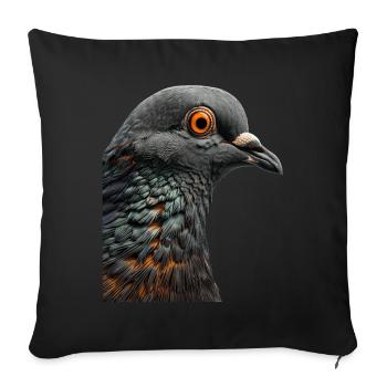 Colombe - Housse de coussin décorative 45 x 45 cm - noir - Devant