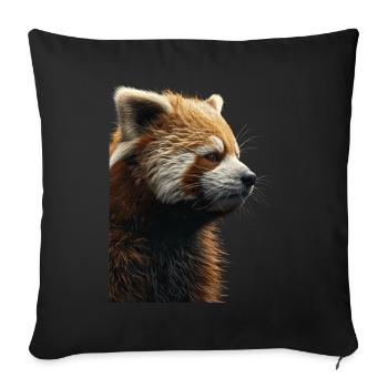 Red panda - Sofa pillowcase 17,3'' x 17,3'' (45 x 45 cm) - black - Front