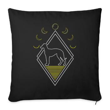 Greyhound Greyhound Abstract Moon Phases - Sofa pillowcase 17,3'' x 17,3'' (45 x 45 cm) - black - Front