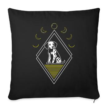 Dalmatian Abstract Moon Phases - Sofa pillowcase 17,3'' x 17,3'' (45 x 45 cm) - black - Front