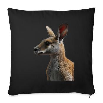 Wallaby - Sofa pillowcase 17,3'' x 17,3'' (45 x 45 cm) - black - Front