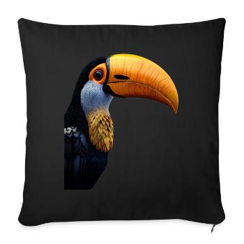 Toucan - Sofa pillowcase 17,3'' x 17,3'' (45 x 45 cm) - black - Front