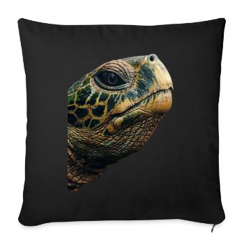 Turtle - Sofa pillowcase 17,3'' x 17,3'' (45 x 45 cm) - black - Front